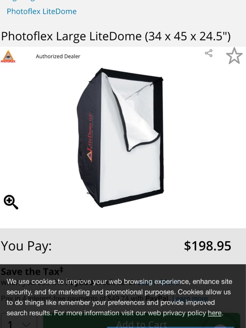 SOFTBOX - PHOTOFLEX LARGE